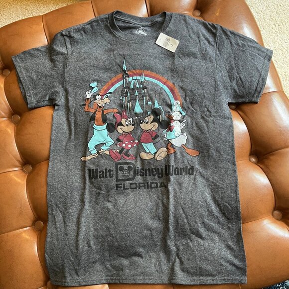 NWT! Authentic Disney Mickey and Friends Rainbow tshirt Unisex Adult Small - Picture 1 of 5